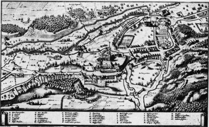 Gravure - Klooster en Markt Berchtesgaden